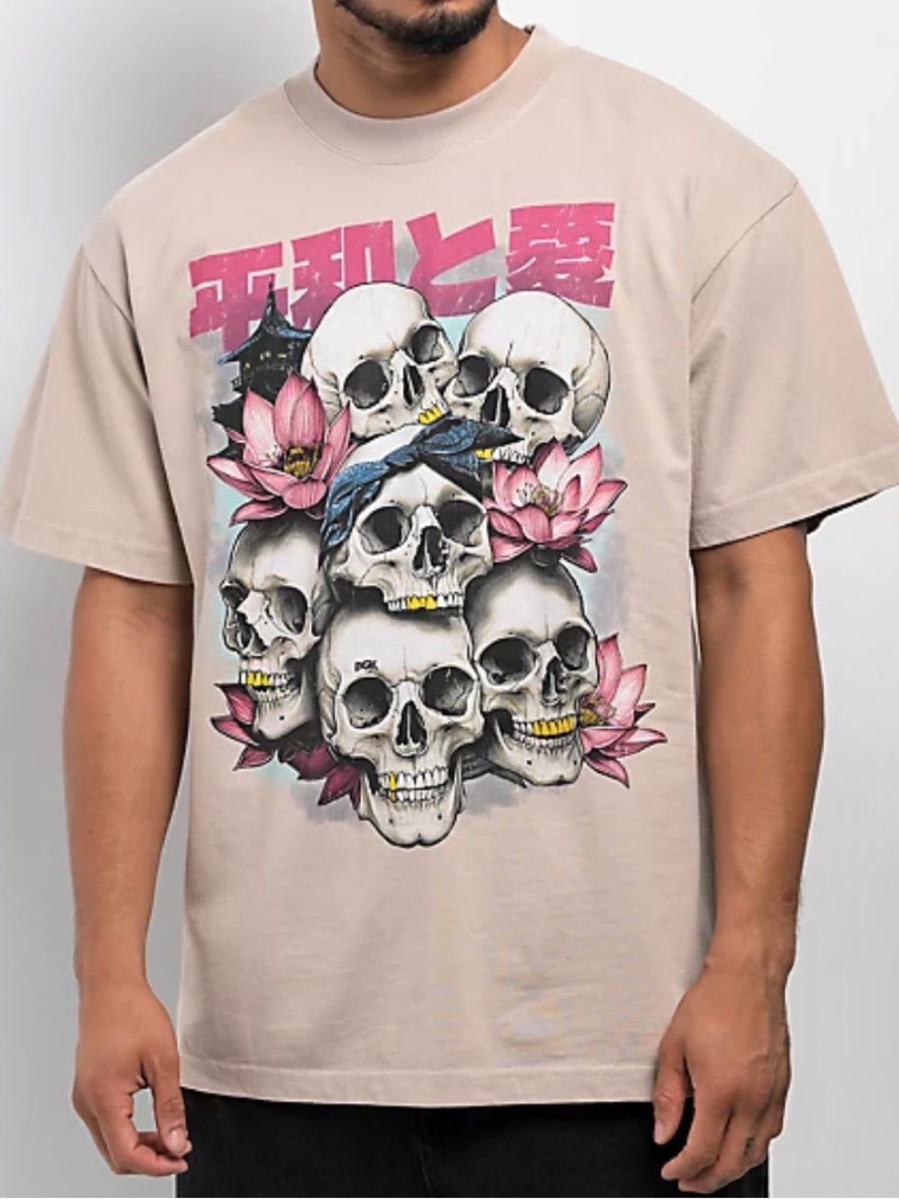 NWT DGK Zumiez boxy fit graphic tshirt peace and love
